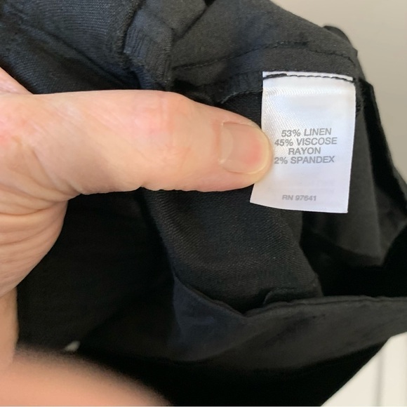 J. Jill Linen‎ Stretch black trousers with pockets. Size 8 - Picture 12 of 13